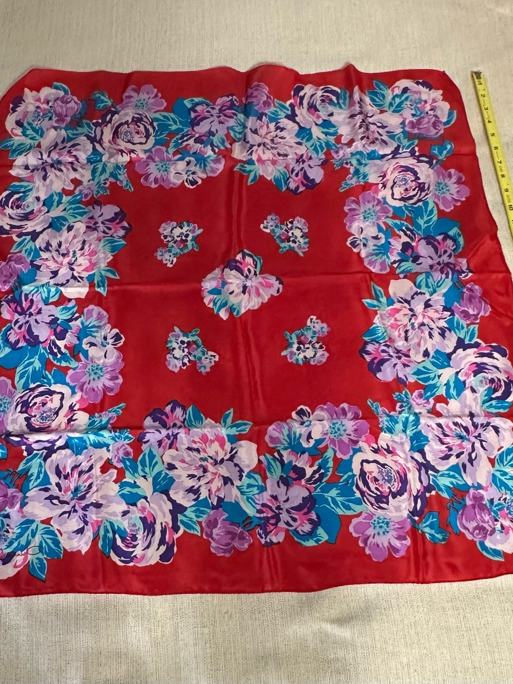 Vintage Oscar de la Renta Floral Scarf